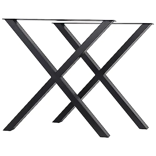 MetaloPro Tischbeine 72cm Schwarz - 2 Stück - Möbelfüße aus robustem Metall, ideal für Esstische und Schreibtische, mit Höhenverstellung und elegantem Design für jeden Einrichtungsstil.