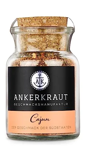 Ankerkraut Cajun Gewürzmischung, BBQ Rub Gewürzmischung zum Zubereiten von Gumbos und Jambalaya Gerichten, 65g im Korkenglas