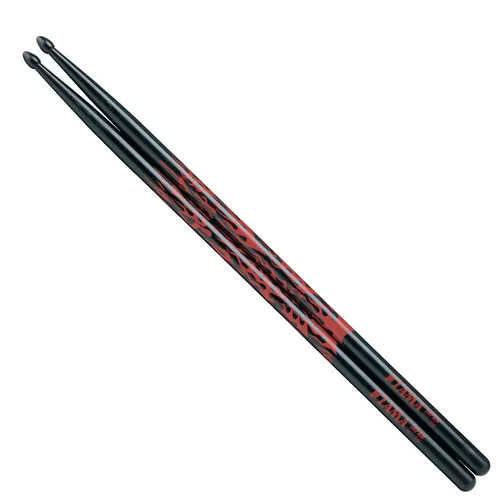 Tama Rhythmic Fire Sticks O5B-F-BR schwarz mit rotem Muster in rot von Tama