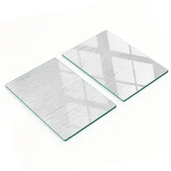 Küchenservierbretter aus Glas mit Backsteinmuster, 2er Set