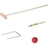 Krocket Spiel Set für 6 Spieler mit Tragetasche - Ideal für Gartenpartys, dieses robuste Krocket Set aus Holz kommt mit einer praktischen Tragetasche und sorgt für stundenlangen Spielspaß im Freien.