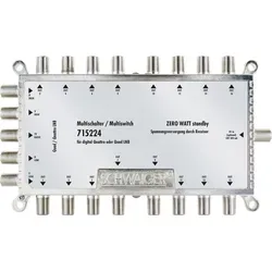 Schwaiger SAT-Multischalter 715224 - SAT-Multischalter, verteilt 1 Satellitenposition auf bis zu 16 Ausgänge, ideal für unabhängige Programmvielfalt für alle Teilnehmer.