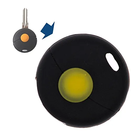 Soft Case Schutz Hülle Auto Schlüssel Schwarz für Smart 450 1 Tasten
