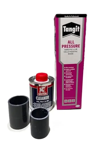 Tangit PVC All Pressure Set Kleber 125 ml & Aktivator 125 ml - Ideal für präzise Verklebungen, einfache Anwendung und hohe Haftkraft für langlebige Verbindungen in der Heimwerker- und Profianwendung.