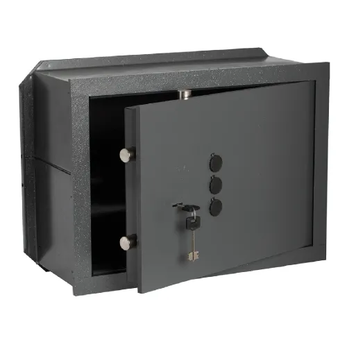 Cisa 82210 Wandtresor 36x25x49 cm mit Schlüssel plus 3-Knopf-Kombination