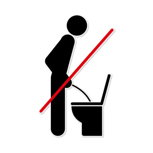 Deko Aufkleber Toilettendeckel Badezimmer Funsticker - Stehend Pinkeln R173-18