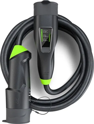 Green Cell GC Habu Elektroautos Mobile Wallbox 11kW - 7m EV Ladegerät Typ 2 bis CEE 16A, kompatibel mit allen Elektrofahrzeugen und einfach einstecken und laden