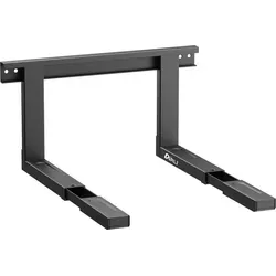 Mikrowellenhalter schwarz - Universelle Wandhalterung für Mikrowellen - Mikrowellen-Halterung aus robustem Stahl, ideal für platzsparende Montage in der Küche. Inklusive Befestigungsmaterial und Montageanleitung.