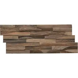 INDO 3D Wandpaneel Teak Elegance in beige von INDO