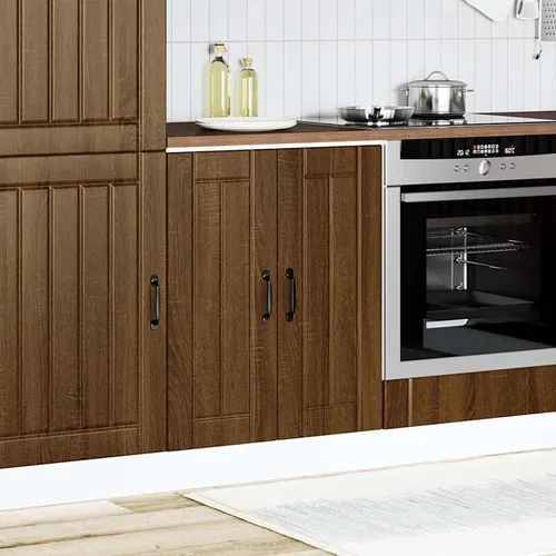 vidaXL Spülenunterschrank Lucca in Braun Eichen-Optik