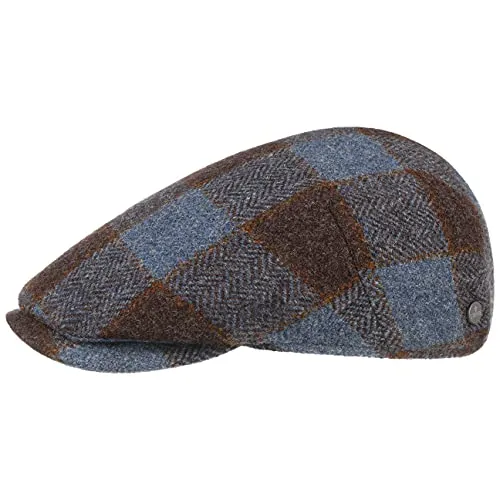 LIERYS Capri Check Flatcap aus Virgin Wool für Herren - Stilvolle Karo-Flatcap aus 100% Wolle, ideal für den Herbst und Winter. Exquisite italienische Handwerkskunst sorgt für Komfort und Langlebigkeit.