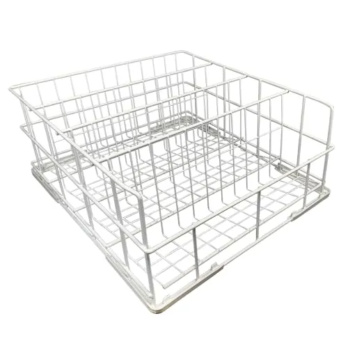Morleos Geschirrspüleinsatz Gläserspülkorb 400x400 mm - Praktischer Drahtgitterkorb für Geschirrspüler, ideal für die sichere Reinigung von Gläsern in 4 Reihen.