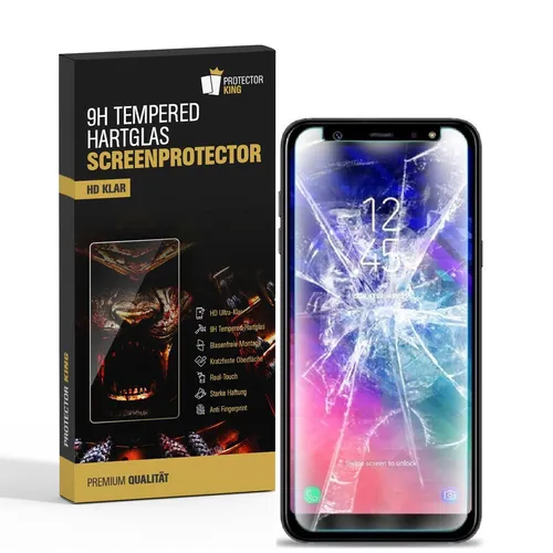 3x 9H Panzerfolie für Samsung Galaxy A6 Plus Display Schutzglas Hartglas HD KLAR