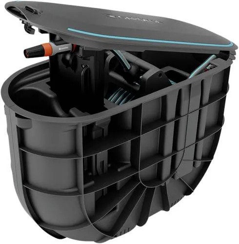 GARDENA 18650-20 Undercover Schlauchbox RollUp M 20 m - GARDENA Schlauchwagen für 20 m Schlauch, platzsparendes Design und einfache Handhabung für eine ordentliche Gartenbewässerung.