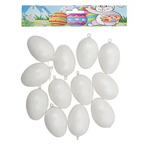 Plastik-Figur weiß Eier Ø 6,0 cm, 12 St.