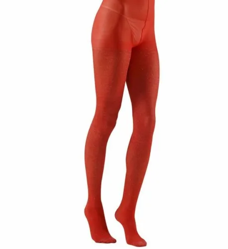 Glitzer Strumpfhose rot 40 Den Glitzerstrumpfhose Verkleidung Kostüm one size