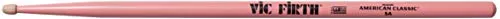 Vic Firth 5A American Hickory Wood Tip Drumstick - Pink Finish