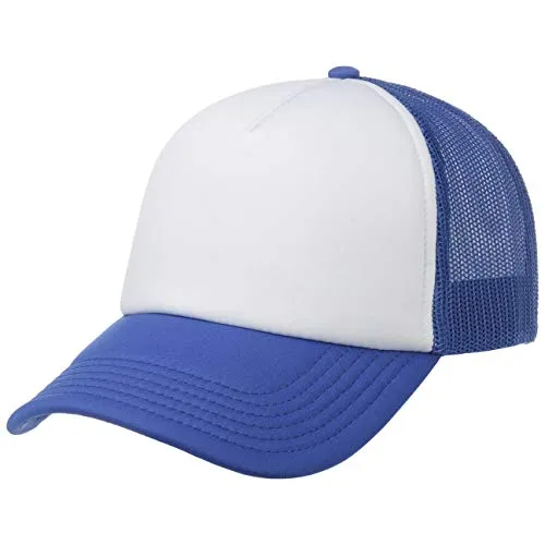 Hutshopping 70er Rapper Cap Truckercap Meshcap Kappe Mütze Basecap (One Size - Royalblau)
