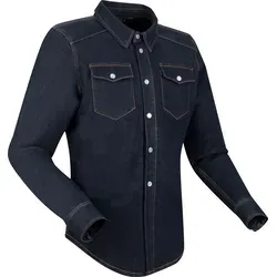 Segura Luthor Hemd/Textiljacke - Blau - XL - Motorradjacke aus 100% recyceltem Material mit herausnehmbaren Protektoren und optimalem Komfort für sicheres Fahren.