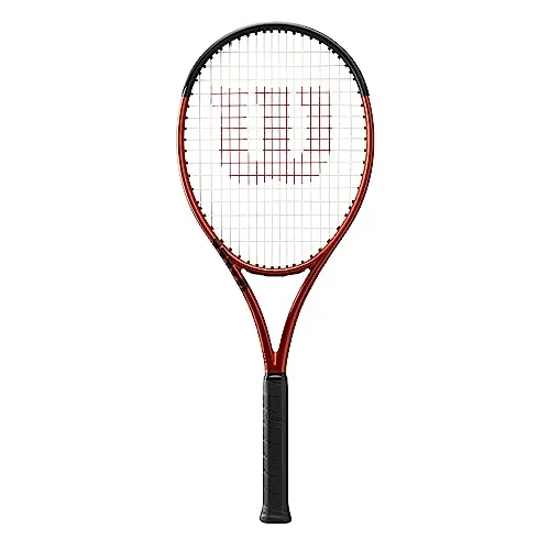 Wilson BURN 100ULS V5.0 RKT (2023/2024) L3 - Ultraleichter Tennisschläger für Erwachsene, ideal für aufstrebende Spieler, die mehr Spin und Power von der Grundlinie suchen. Mit Carbonfaser-Technologie für erhöhten Tempo und auffälligem Burnt Orange Design.