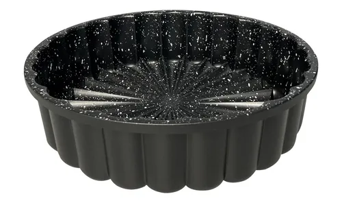 Cheffinger Marmor Alu Guss Backform Ø22cm - Guglhupfformen, hochwertige Anti-Haft Beschichtung für müheloses Backen und einfache Reinigung.