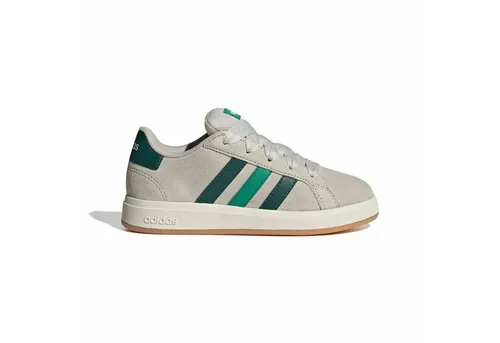 adidas Unisex Kinder Grand Court 00s Schuhe, Wonder Alumina/Collegiate Green/Court Green, 37 1/3 EU - Stylische Kinder Sneakers mit regulärer Passform und Schnürverschluss. Das Obermaterial aus Wildleder und die Gummiaußensohle bieten Komfort und Stabilität im Alltag.