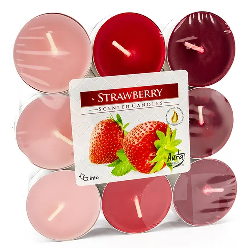 Duft Teelichter Duftkerzen 18er Pack Duftteelichter - Erdbeere