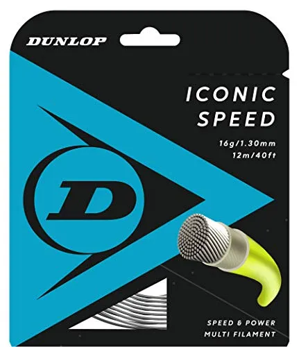 Dunlop Iconic Speed Tennissaite, 17g-1.25mm, 12m Satz, Farbe Natur