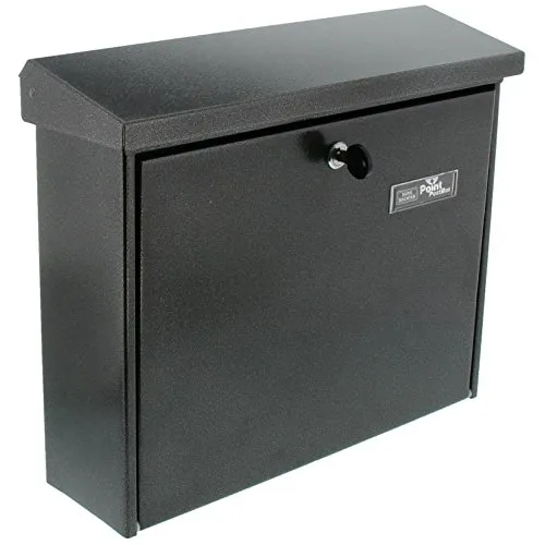 Burg Wächter Journal 5867 E Briefkasten - Wandbriefkasten aus verzinktem Stahl mit Kippdach, schützt optimal vor Wetter, nach EU Norm EN 13724 für sicheres Einwerfen von Post bis DIN C4, inkl. 2 Schlüsseln.