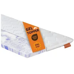 sleepling Gel Topper 100x200cm - Orthopädische Matratzenauflage für erholsamen Schlaf - Matratzenauflagen, Gelschaum Topper mit 6 cm Höhe für punktgenaue Körperstütze und höchsten Schlafkomfort. Pflegeleicht mit waschbarem Bezug, ideal für hygienisches Schlafen.