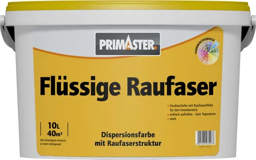 Primaster Flüssige Raufaser 10 L weiß