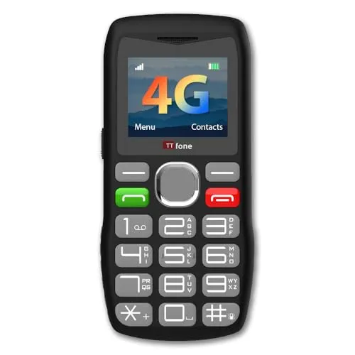TTfone TT890 4G Seniorentelefon – Einfaches Big Button Handy mit SOS-Taste und USB-C-Laden