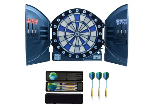 B Best Sporting Dartautomat Cambridge Xtra mit 12 Dartpfeilen - Elektronische Dartscheibe im hochwertigen Set, inklusive 24 Ersatzspitzen für ununterbrochenen Spielspaß.