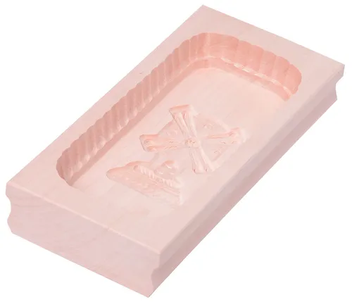 Butterform eckig Buttermodel aus Ahornholz für 500 g Butter Motiv: Windmühle