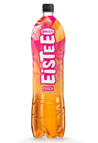 Rauch Eistee Pfirsich 1500ml - Erfrischungsgetränke mit erfrischendem Pfirsichgeschmack, aus hochwertigem Schwarztee und Hagebutte, ideal für heiße Tage.