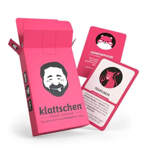 DENKRIESEN - klattschen® - Mädelsabend | Das wahrscheinlich Beste Partyspiel Aller Zeiten | Spielkartenkarton | Ab 16 Jahren für 2+ Spieler | Perfekt für den Mädelsabend und zum Feiern