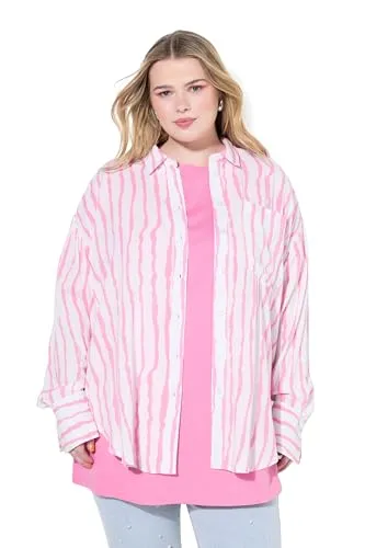 Studio Untold Damen große Größen Übergrößen Plus Size Hemdbluse, Oversized, Streifen pink 42+ 841636806-42+