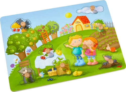Haba Steckpuzzle Obstgarten, 8 Puzzleteile von HABA
