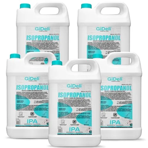 GiDeli Isopropanol 99,9% 25 Liter Reiniger Hochprozentiger Isopropylalkohol IPA Reinigungsalkohol für Reinigung von elektronischen Bauteilen, Linsen und Bildschirmen - Reinigung von Harzen im 3D-Druck