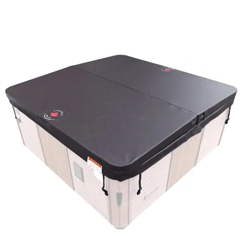 CANADIAN SPA CO. Poolabdeckung eckig 213x213 cm - grau, wasserdicht und UV-beständig - Poolabdeckungen mit optimalem Schutz für Ihren Hot Tub, bietet effiziente Wärmedämmung und ist schimmelbeständig für eine lange Lebensdauer.