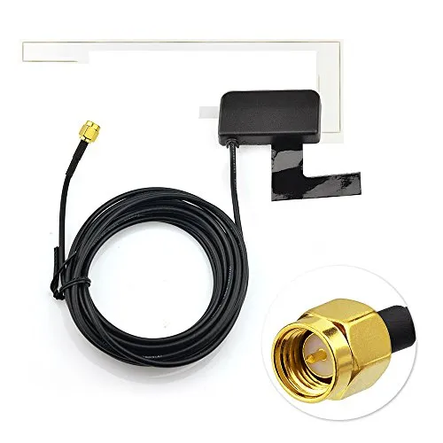 Bingfu DAB+ Autoradio Antenne, SMA-Stecker, Windschutzscheiben Antenne | Mit 3m Verlängerungskabel, kompatibel mit DAB+ Autoradio, Stereo-Headunit, Empfänger und Tuner