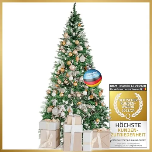 Premium Künstlicher Weihnachtsbaum 120 cm - Naturgetreuer PVC Tannenbaum - Künstliche Weihnachtsbäume mit 1200 dichten Zweigen, schnell aufzubauen und stabil. Genießen Sie festliche Atmosphäre ohne Nadeln oder Verschmutzung!