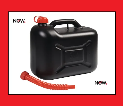 Benzinkanister 20 Liter - Hünersdorff Kraftstoffkanister - Schwarzer 20 l Reservekanister aus robustem Kunststoff, ideal für den sicheren Transport von Benzin oder Diesel. Hergestellt in Deutschland für höchste Qualität.