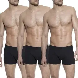 Bread and Boxers Boxer Briefs 3P Schwarz Ökologische Baumwolle Large Herren