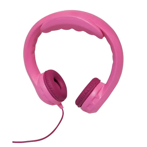 Kinder-Kopfhörer Kids Kindersicher Ohrhörer gepolstert biegsam rosa Kabel 3,5mm