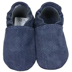 HOBEA-Germany Dunkelblaue Leder-Krabbelschuhe, Größe 24/25 - Krabbelschuhe aus hochwertigem Leder, rutschhemmend und flexibel, ideal für die ersten Schritte Ihres Babys. TÜV geprüft für höchste Sicherheit.