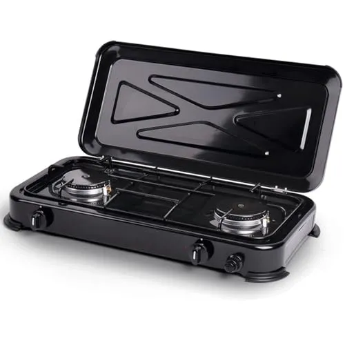 Gaskocher Mary 2-flammig Campingkocher 50mbar mit Zündsicherung Gas Kochfeld Herdplatten