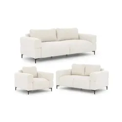 S-Style Polstergarnitur 3+2+1 Cardea in Bubble-Optik - Moderne Polstergarnitur aus weichem Strukturstoff, ideal für den Alltag. Pflegeleicht, schmutzabweisend und mit hohem Sitzkomfort – perfekt für jedes Zuhause.