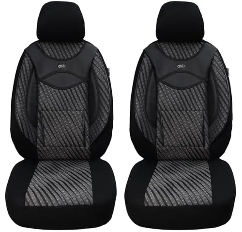 Schonbezüge Sitzbezüge für VW Crafter Gen. 2 Bj ab 2017 in Schwarz/Grau 115