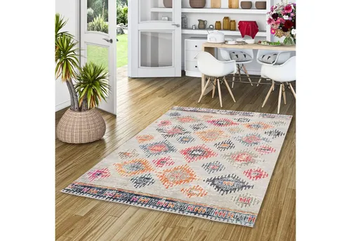Pergamon Kurzflor Teppich 80x150 cm – Vintage-Style - Entdecken Sie den Pergamon Kurzflor Teppich in 80x150 cm, der Vintage-Charme mit modernen Farben vereint. Ideal für jeden Raum, pflegeleicht und stilvoll – ein echter Blickfang für Ihr Zuhause!